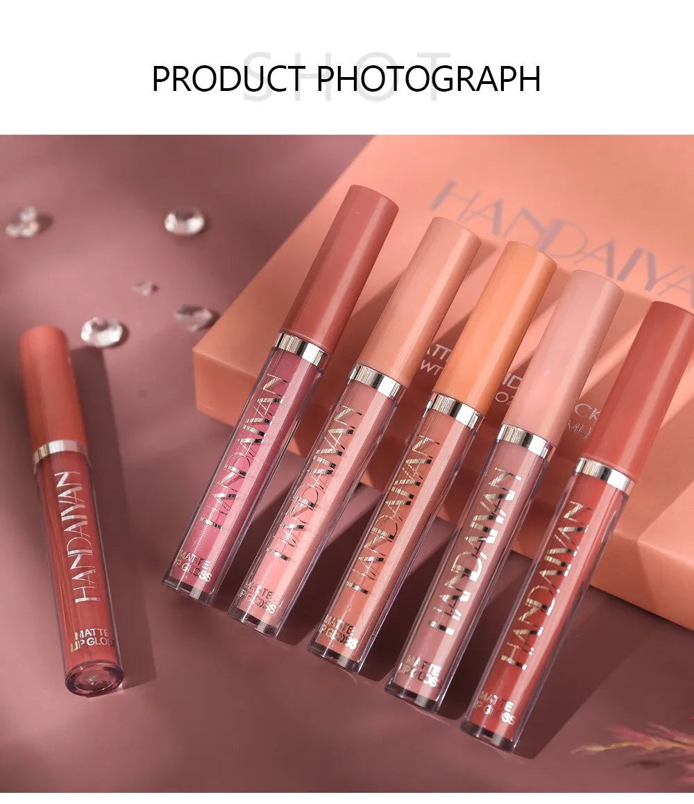 Liquid Lipstick Set Ultra Matte Velvet Waterproof Long Lasting Lip Glosses Nude Makeup Cosmetic Kit
